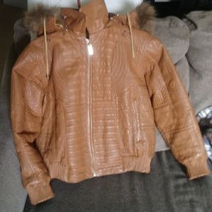 Youth genuine leather jacket Egyptian design